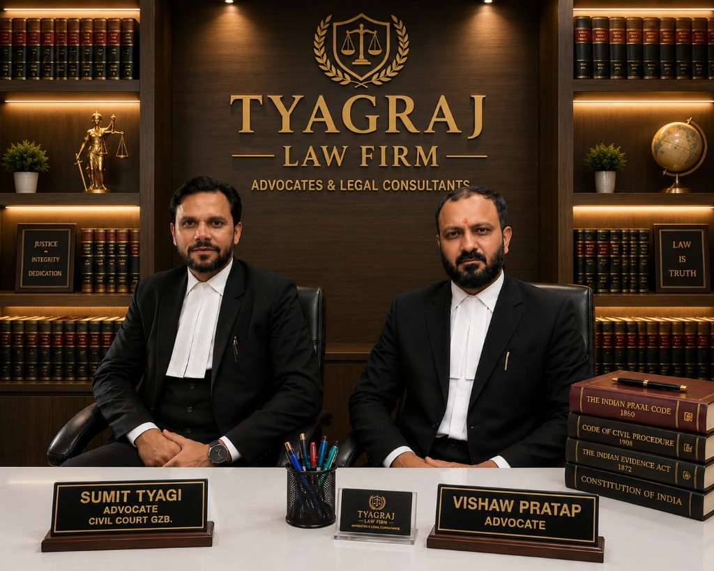 Advocates Sumit Tyagi and Vishaw Pratap at Tyag Raj Law Firm
